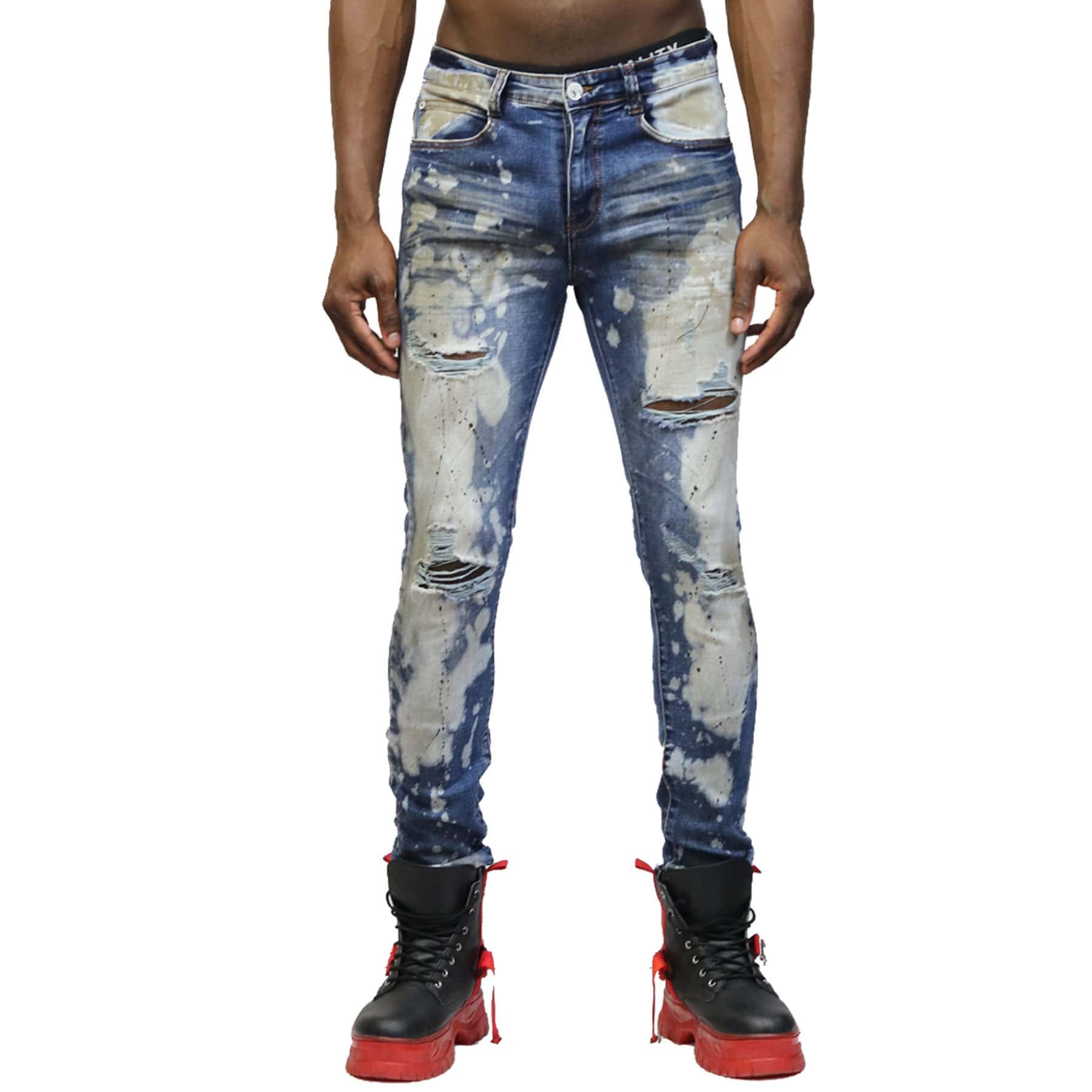 Moss Washed Skinny Denim Pants