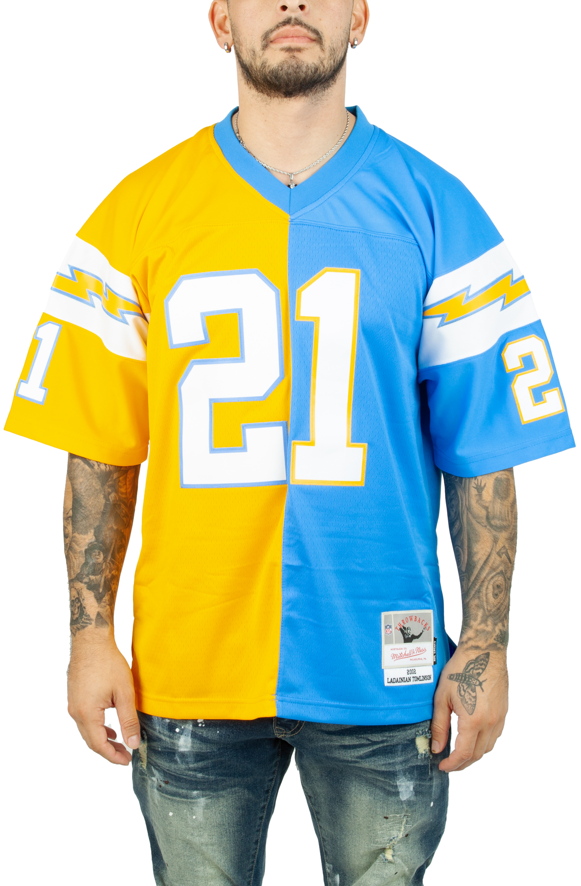 MITCHELL & NESS Split Legacy Ladainian Tomlinson San Diego Chargers 2002  Jersey LGJY5097-SDC02LTOBLYW - Karmaloop