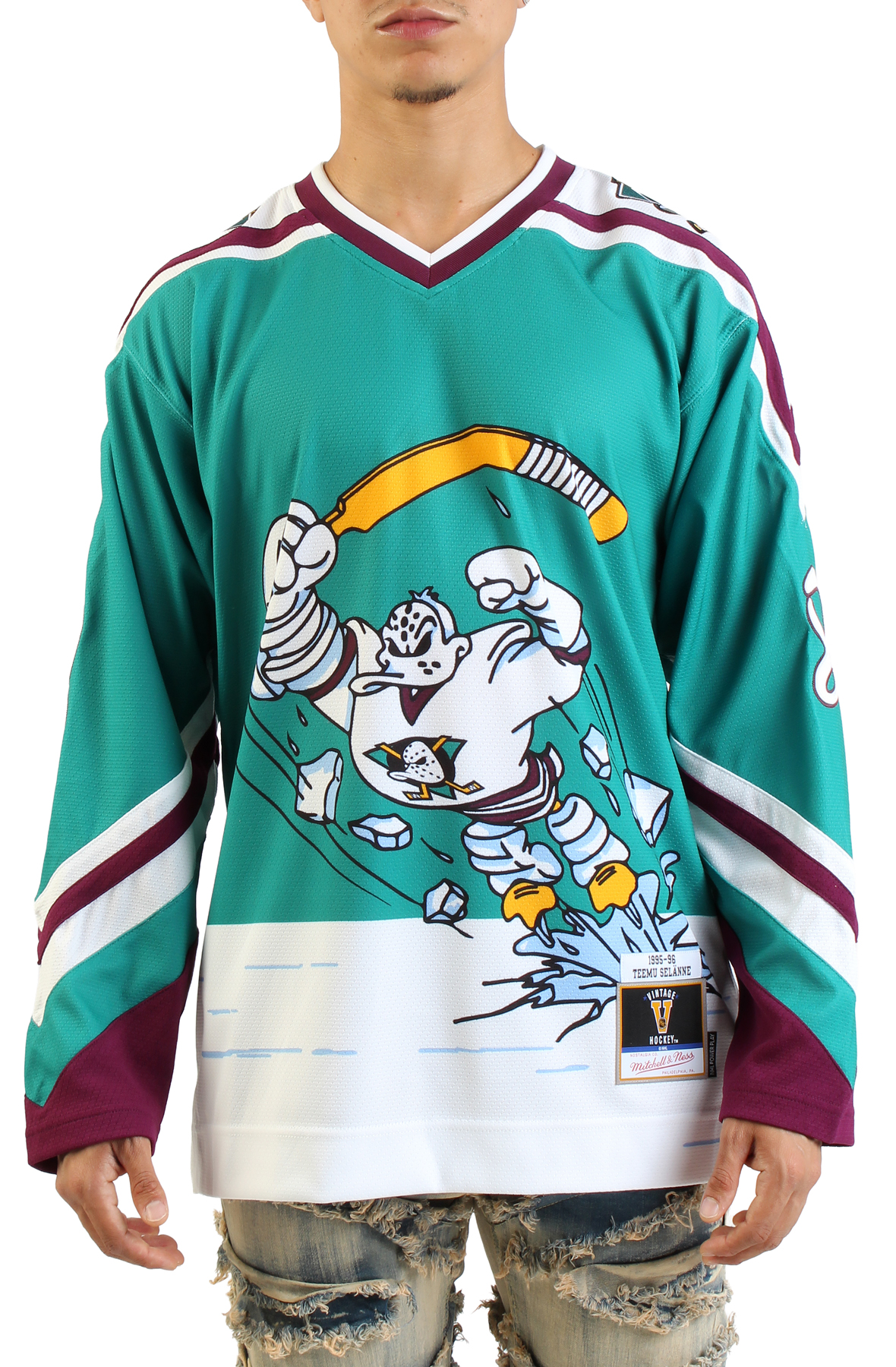 NHL Teemu Selanne Anaheim Ducks 1995-96 Alternate Power Play Jersey