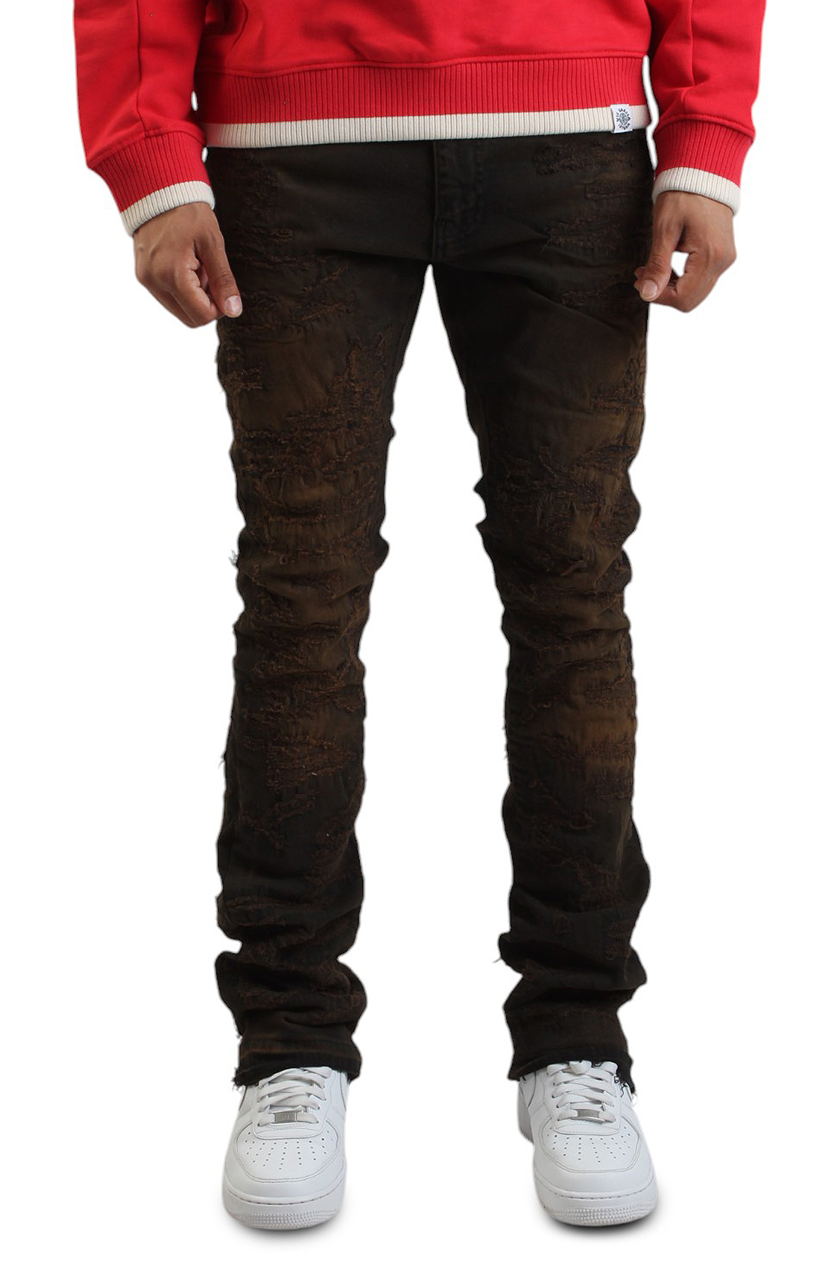 Acid Wash Martin Stacked Jeans