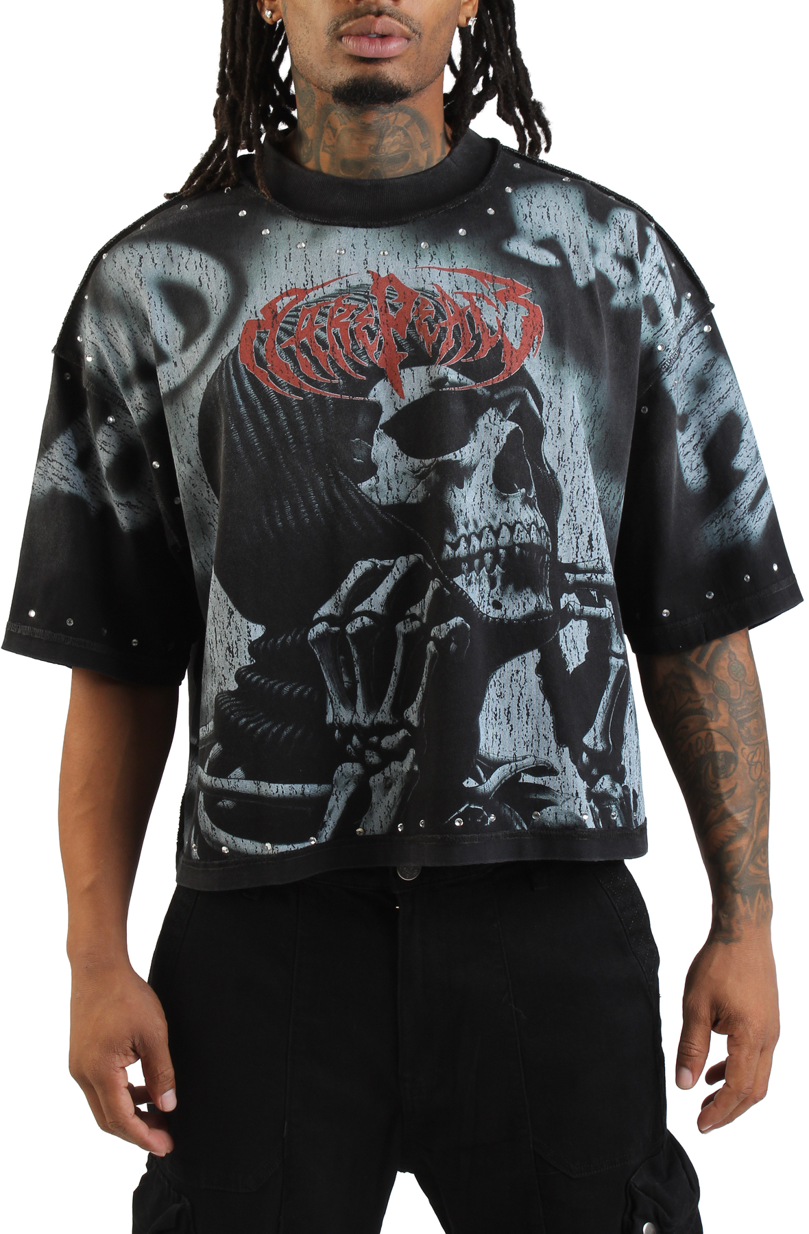 Ski Mask Heavy Crop T-Shirt