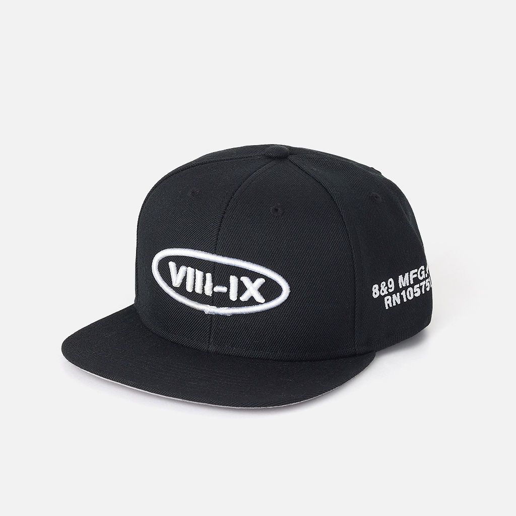 Stamped Snapback Hat Black