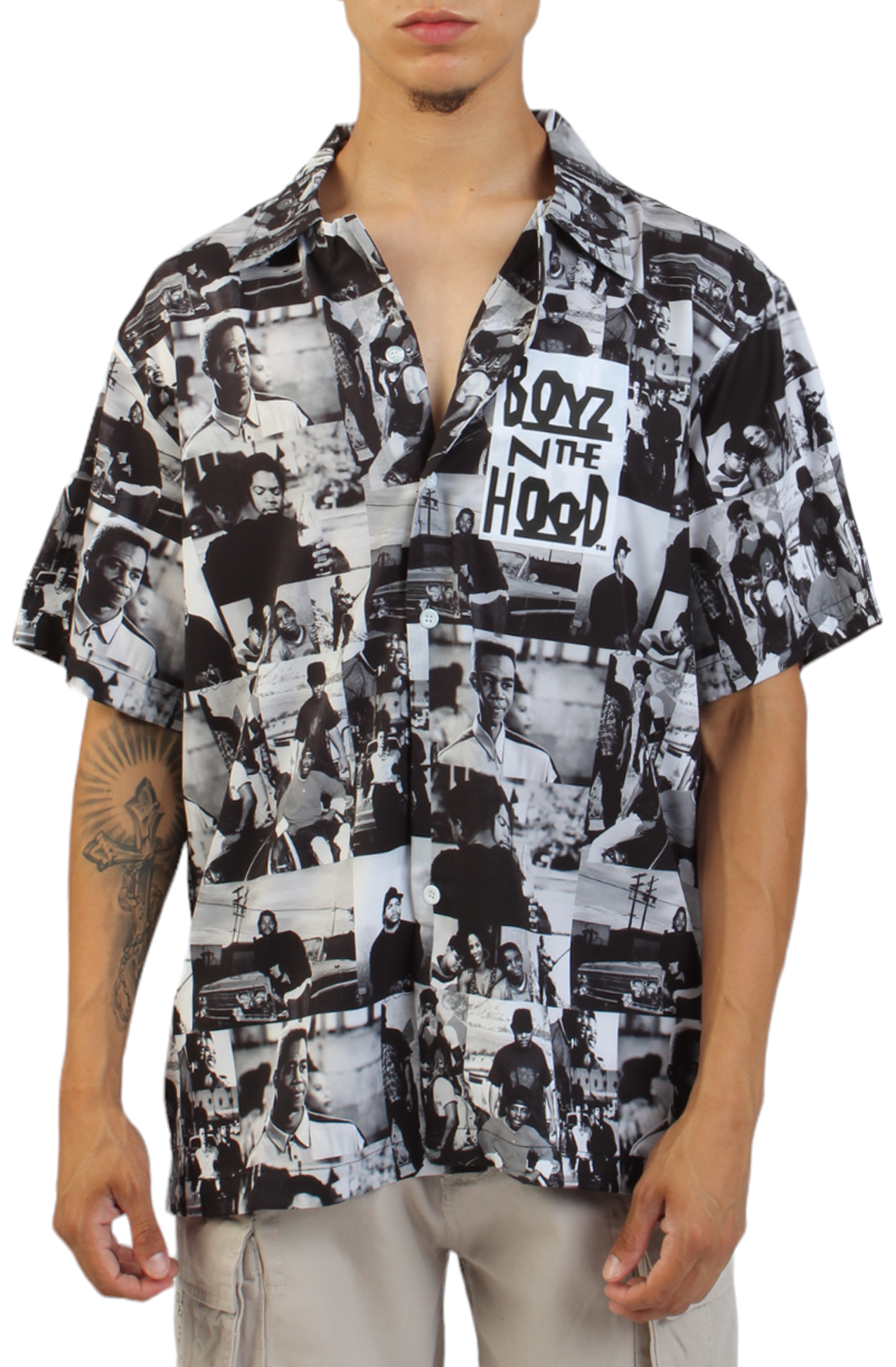 Boyz N The Hood Collage Button-Down Shirt