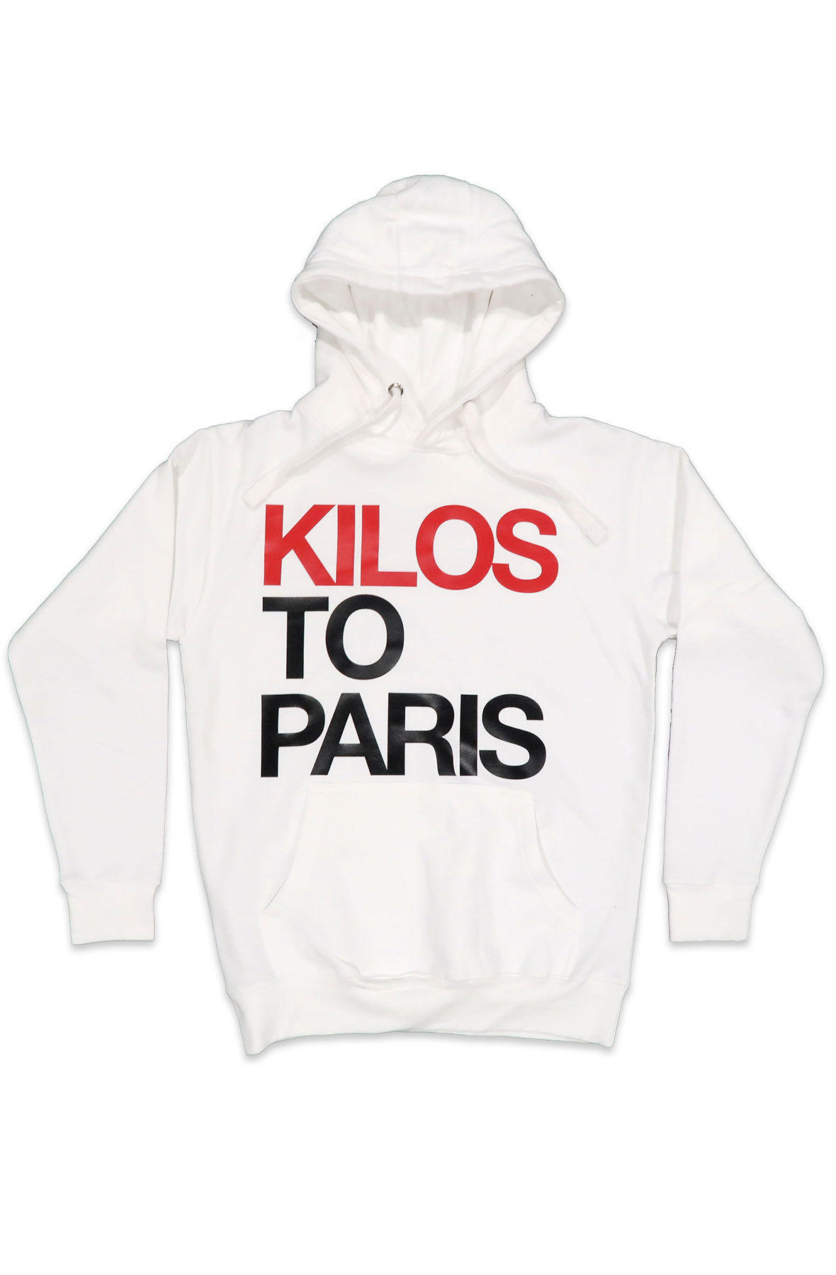 retro kilos to paris hoodie in white