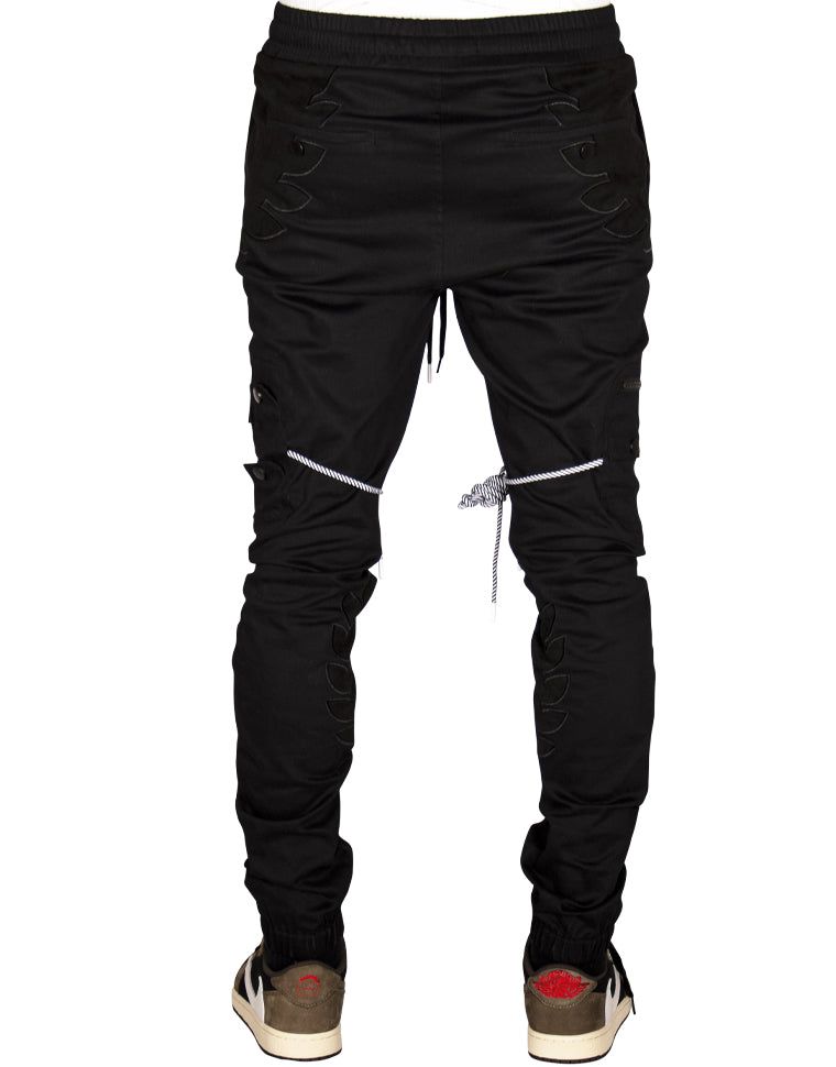 THE HIDEOUT CLOTHING Blossom Cargo Joggers Pants HDTCLTHNG-5B9211-BLACK ...