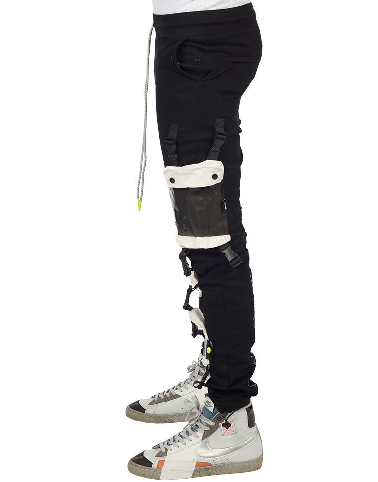 HIDEOUT YK Tech Cargo Joggers Pants HDTCLTHNG-65D8B1-BLACK - Karmaloop