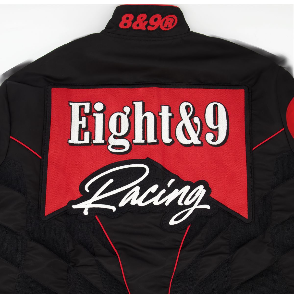 8&9 MFG CO. Grand Prix Bred Nylon Racing Jacket JKGRABLK-BLACK