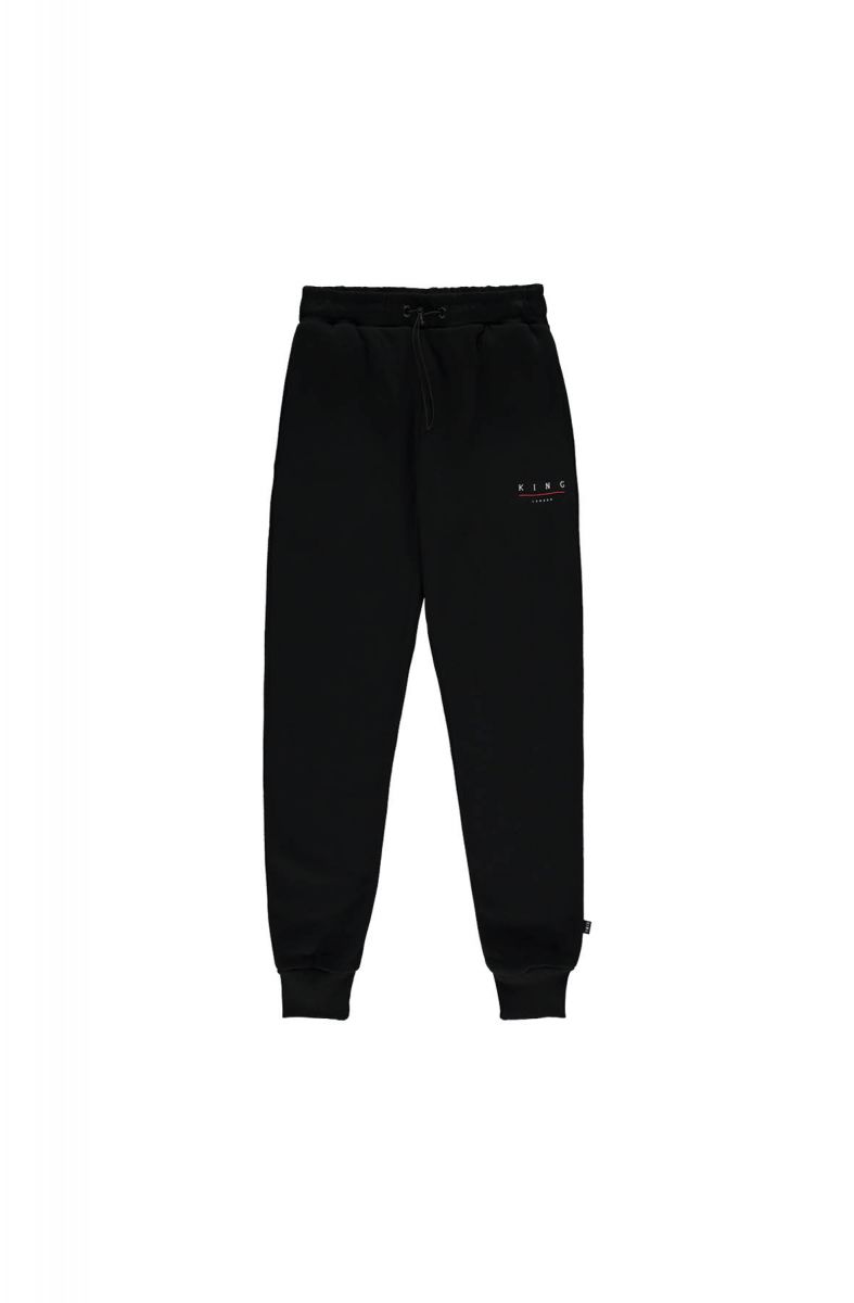 KING APPAREL Staple Tracksuit Bottoms - Black SS21-STBB - Karmaloop