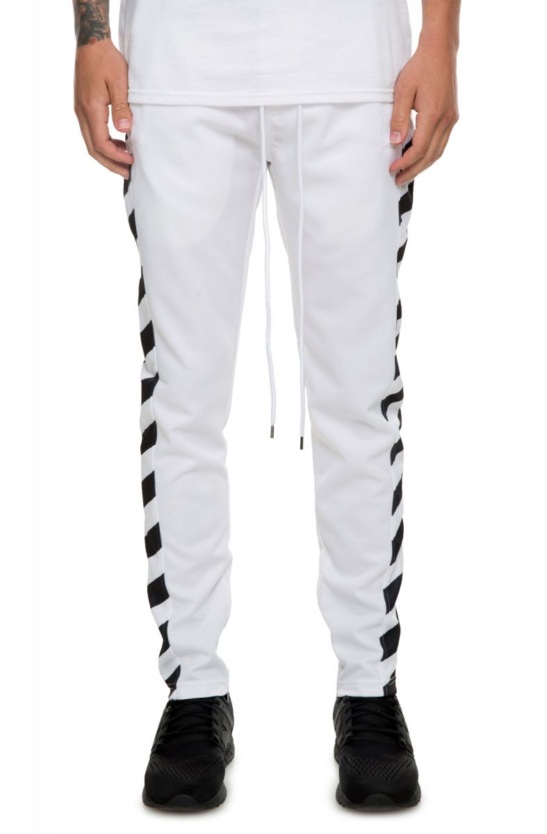 white stripe track pants