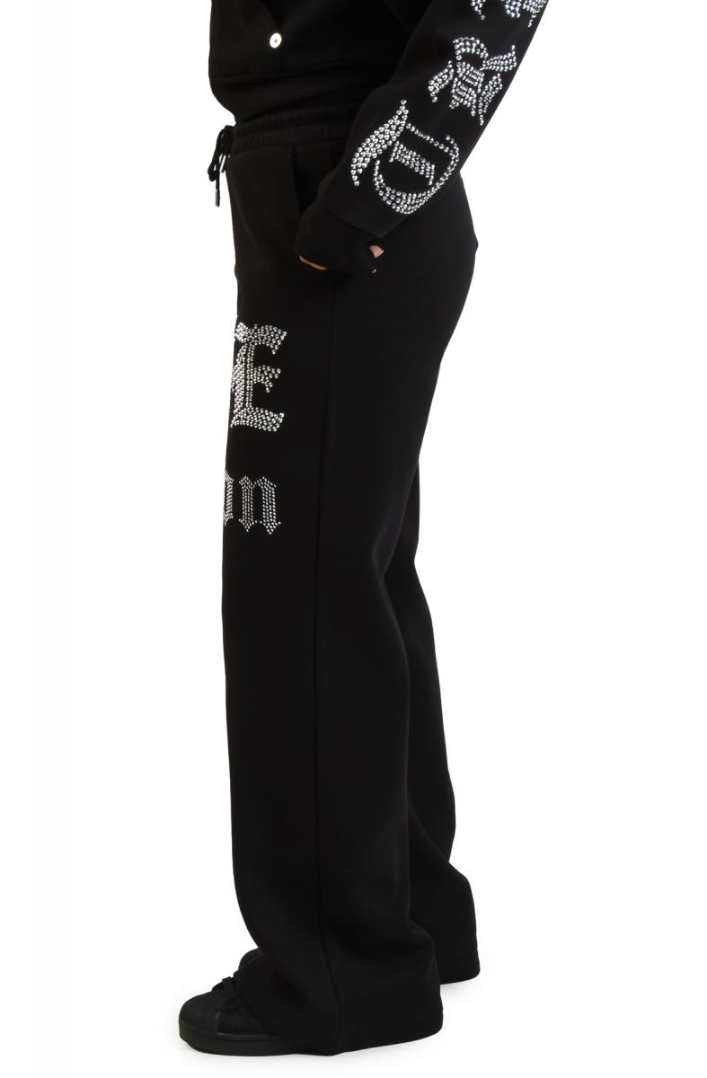 TRUE RELIGION Crystal Script Wide Leg Sweatpant 209710-1001 - Karmaloop