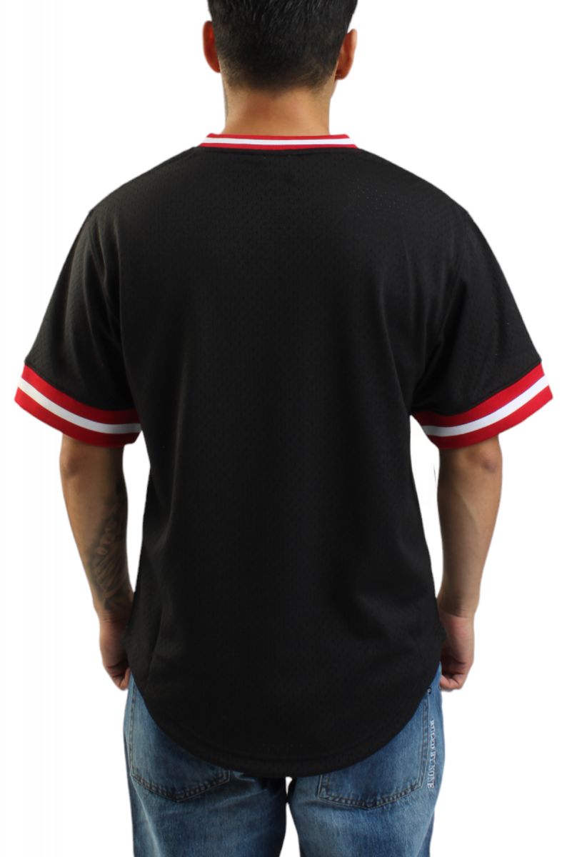 MITCHELL & NESS Chicago Bulls V-Neck Jersey TMVN6625-CBUYYPPPBLCK
