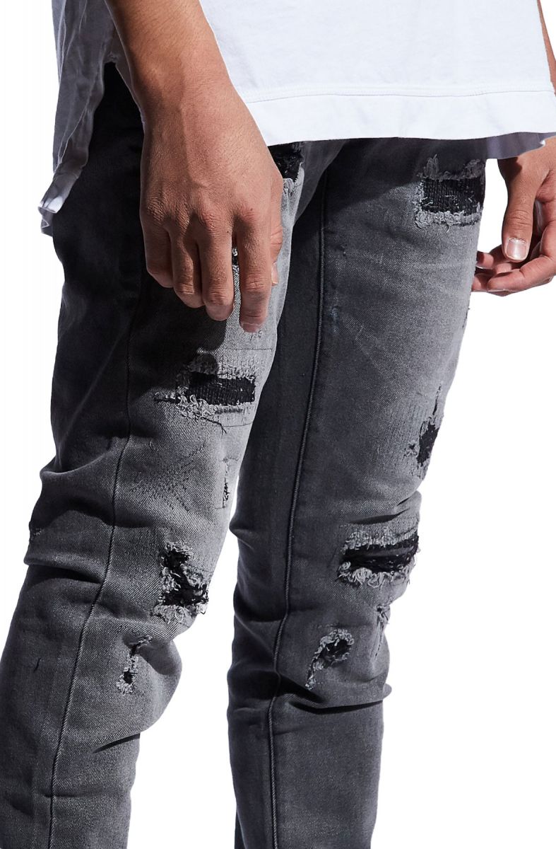 EMBELLISH Goodwin Denim in Grey EMBSU119-105 - Karmaloop