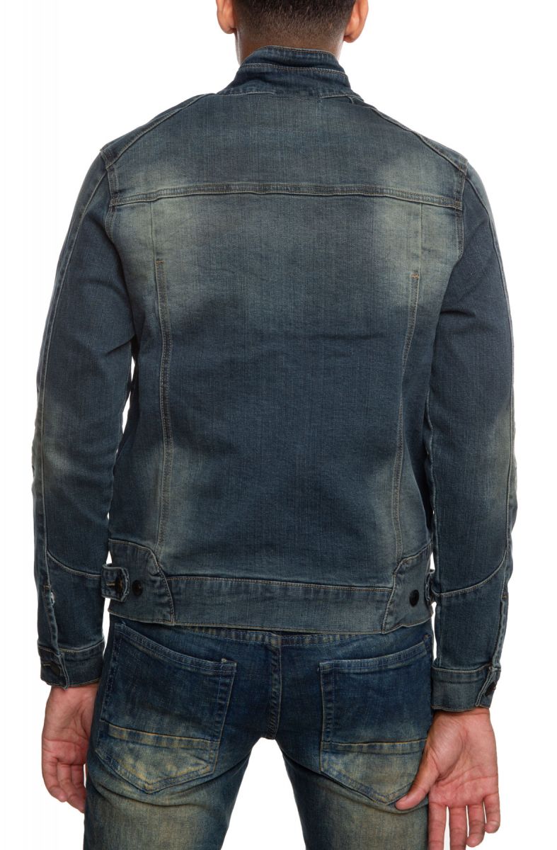 SMOKE RISE Zip Denim Jacket JJ9633 BW Karmaloop