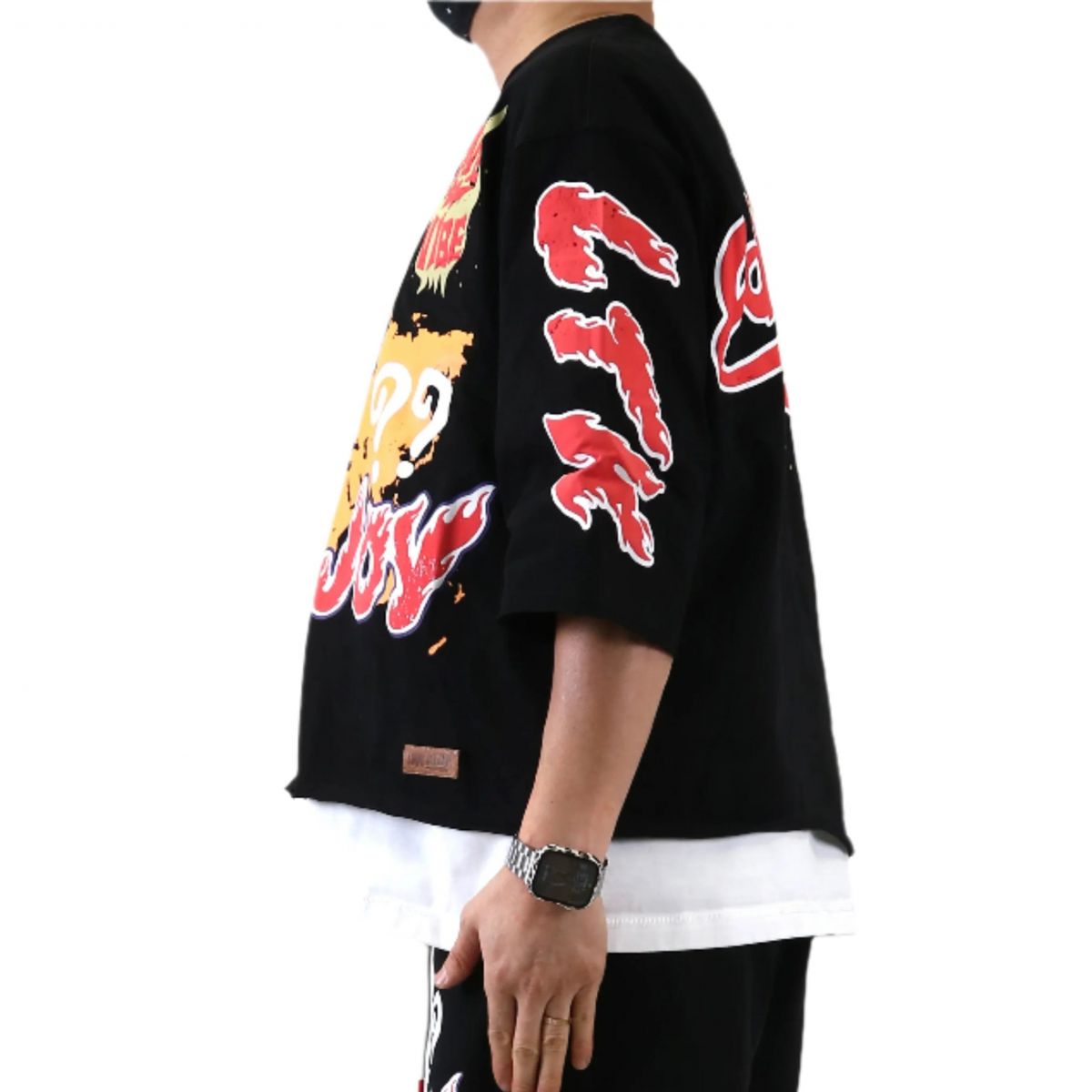 CENSIUS S/N Jersey 3/4 Sleeve Crop Top Tee