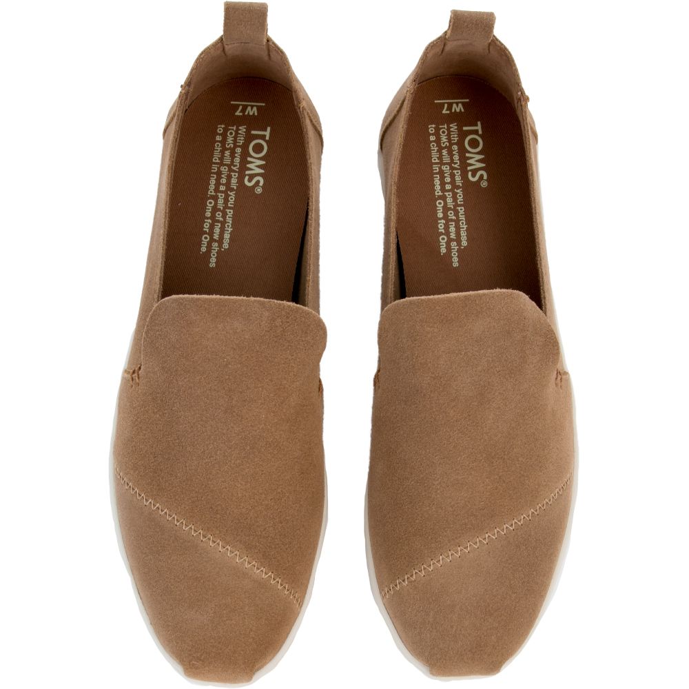TOMS Toms Women's Deconstructed Cupsole Alpargata Toffee Suede Flat ...