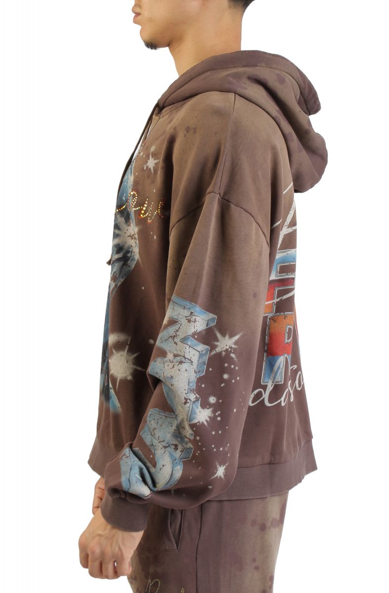 FIRST ROW Post Human Newborn Hoodie FRF2496-CAFFE - Karmaloop