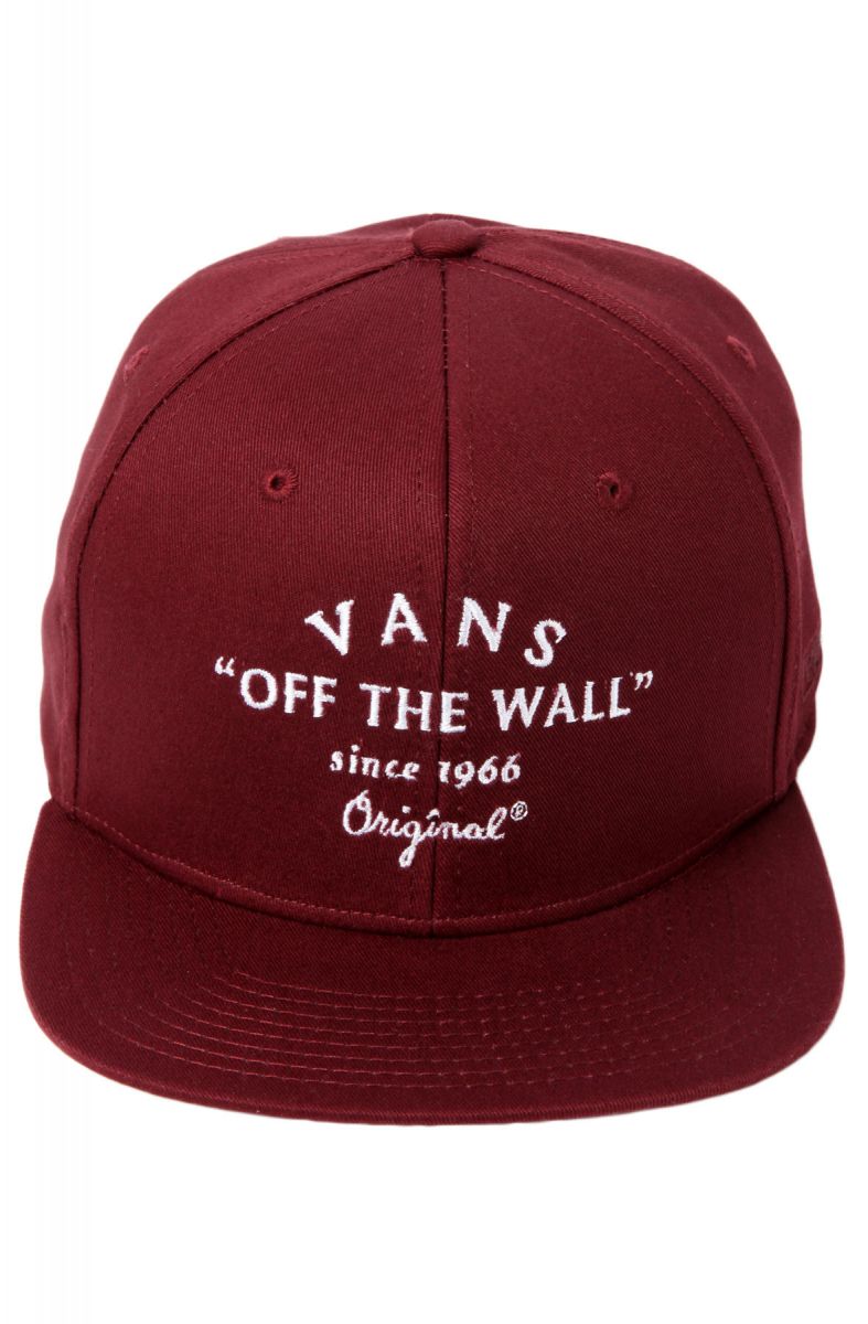 maroon vans hat