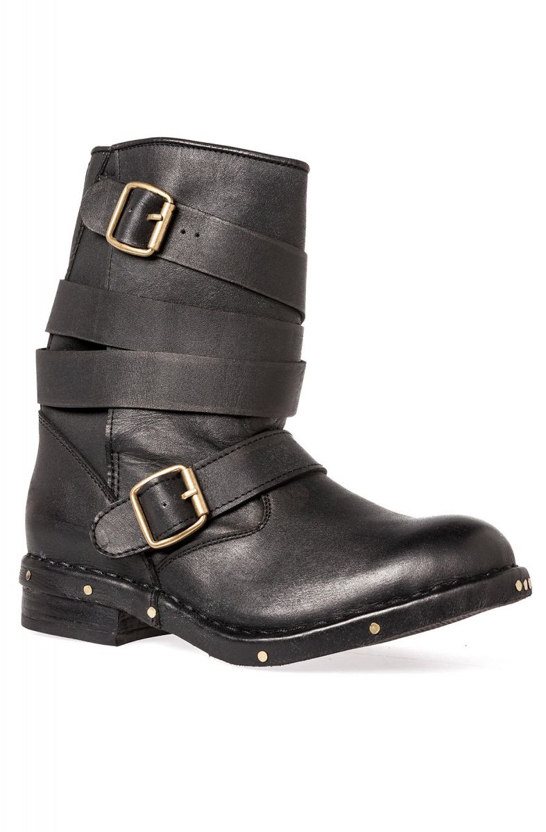 JEFFREY CAMPBELL The Brit Boot in Black Distressed BRIT-DISTRESSED-BLK ...