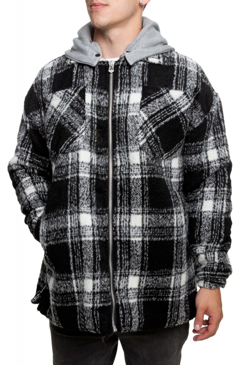 NOKWAL Plaid WoolBlend Jacket Black/White 2019009WJBW Karmaloop