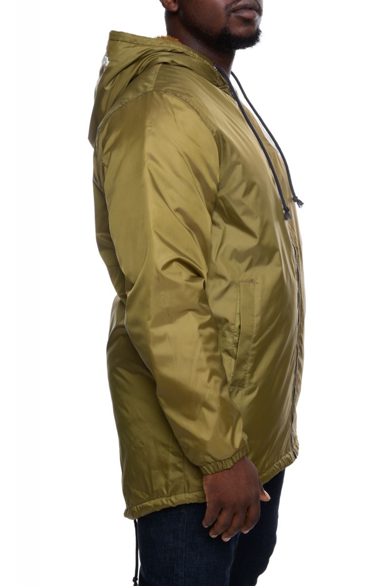 sherpa lined stadium jacket