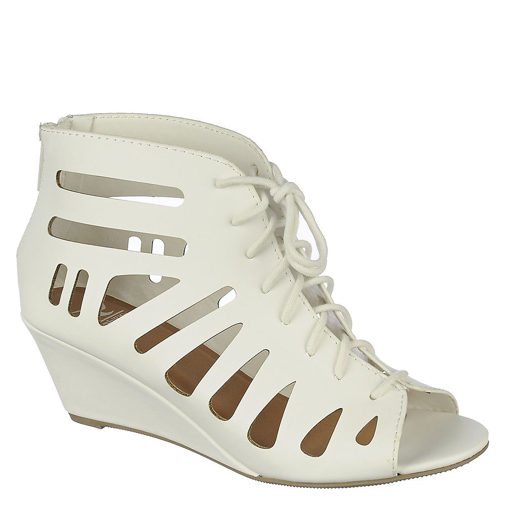 women's lace up wedges