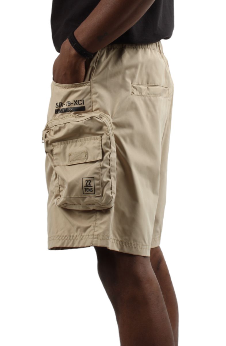 SMOKE RISE Printed Utility Lounge Windbreaker Shorts WS23182SK