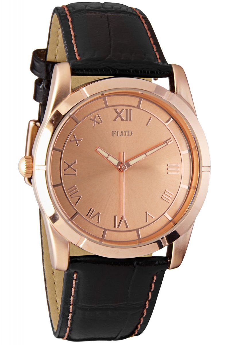 Flud Watches Watch Moment with Interchangeable Bands in Rose Gold