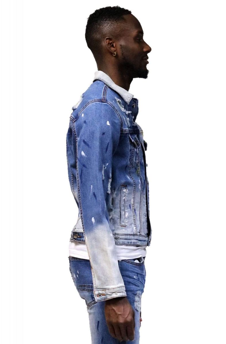 KLEEP Lava New premium washed denim jacket KLP-CD235A - Karmaloop
