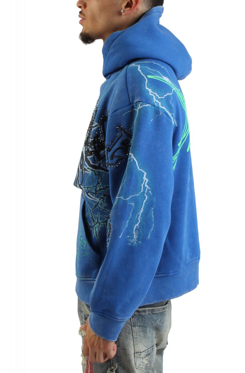 SMOKE RISE Paradise Lightning Hoodie FO25567SK-BLUE - Karmaloop