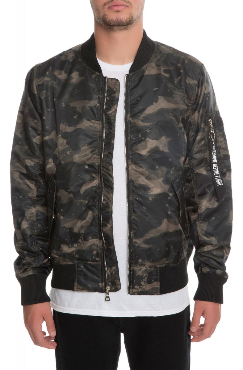 THE TRADE COLLECTIVE The Colonel Bomber Jacket in Jacquard Woodland ...