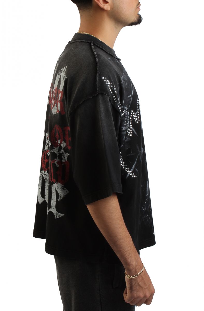 RARE PEACE Who Decides Crop T-Shirt RT5005-BLK - Karmaloop