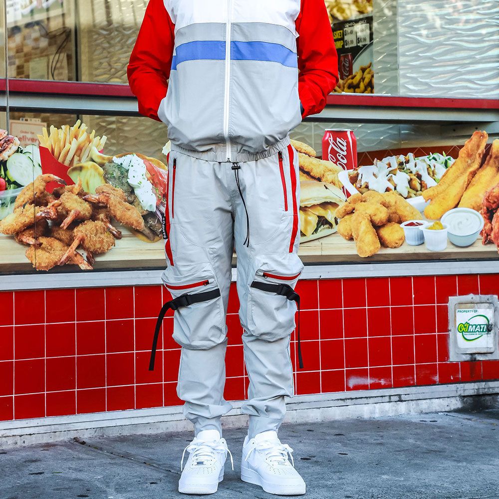 8&9 MFG CO. Campaign Nylon Pants Grey RD PSCAMGRYR-RED