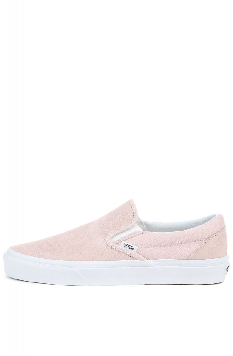 pink suede slip on sneakers