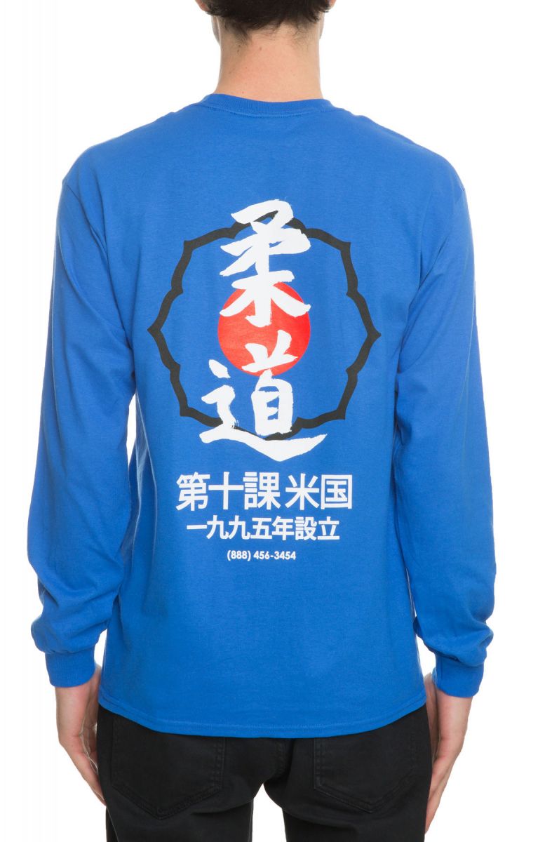 long sleeve blue tshirt