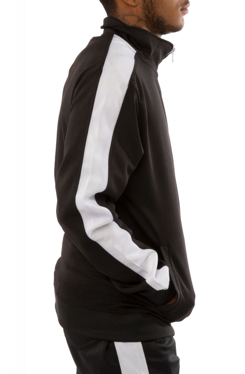 BLEECKER AND MERCER Bleecker Track Jacket F805BLKWH PLNDR