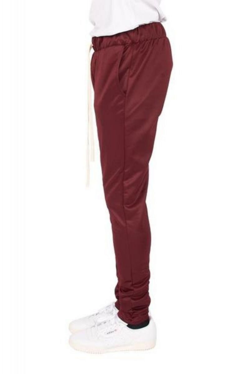 mens burgundy track pants