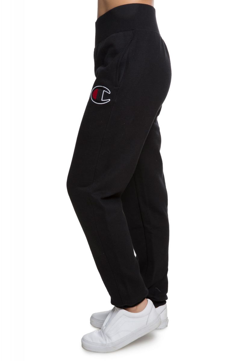 Champion womens reverse weave jogger with chainstitch c outlet logo