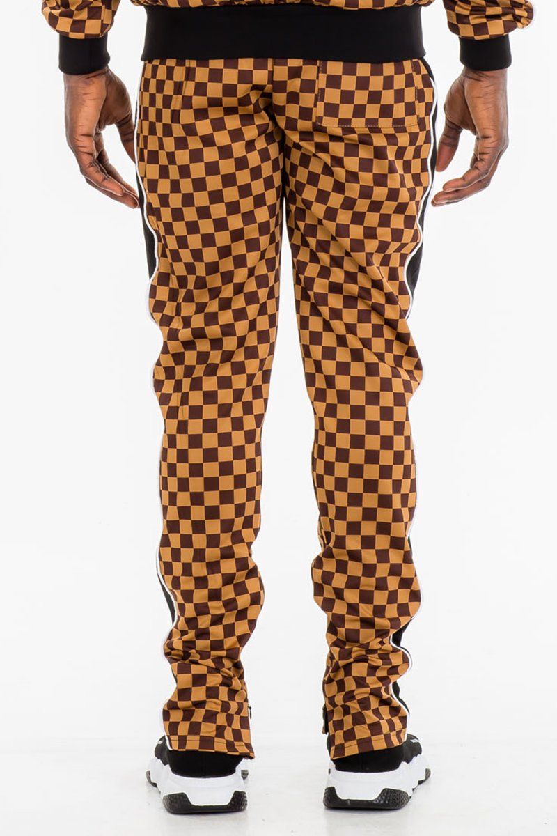 flared checkered pants