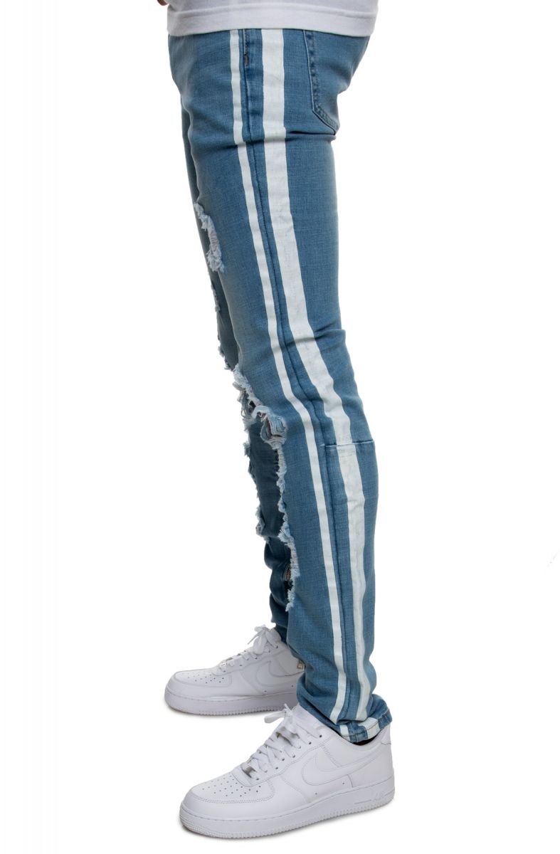 white side stripe jeans womens
