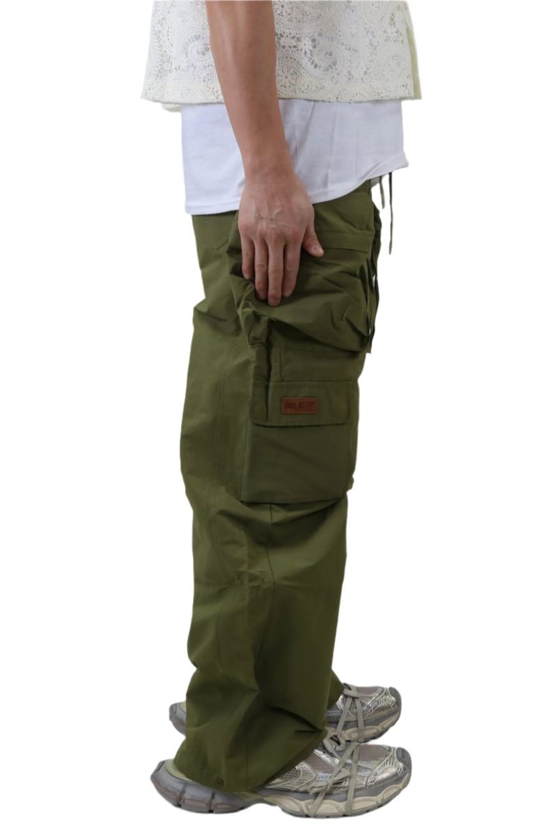 KLEEP VONT FINE TWILL NYLON BAGGY FIT CARGO PANTS KP-2100-VONT