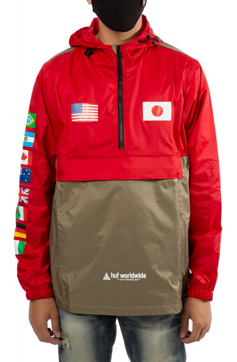 Huf worldwide shoe windbreaker