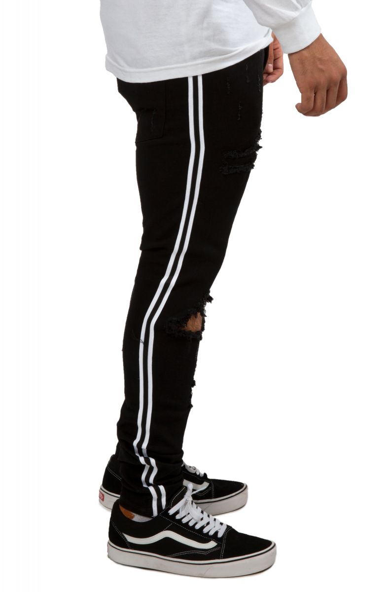 CRYSP Line Jeans in Black/White SP220152 Karmaloop