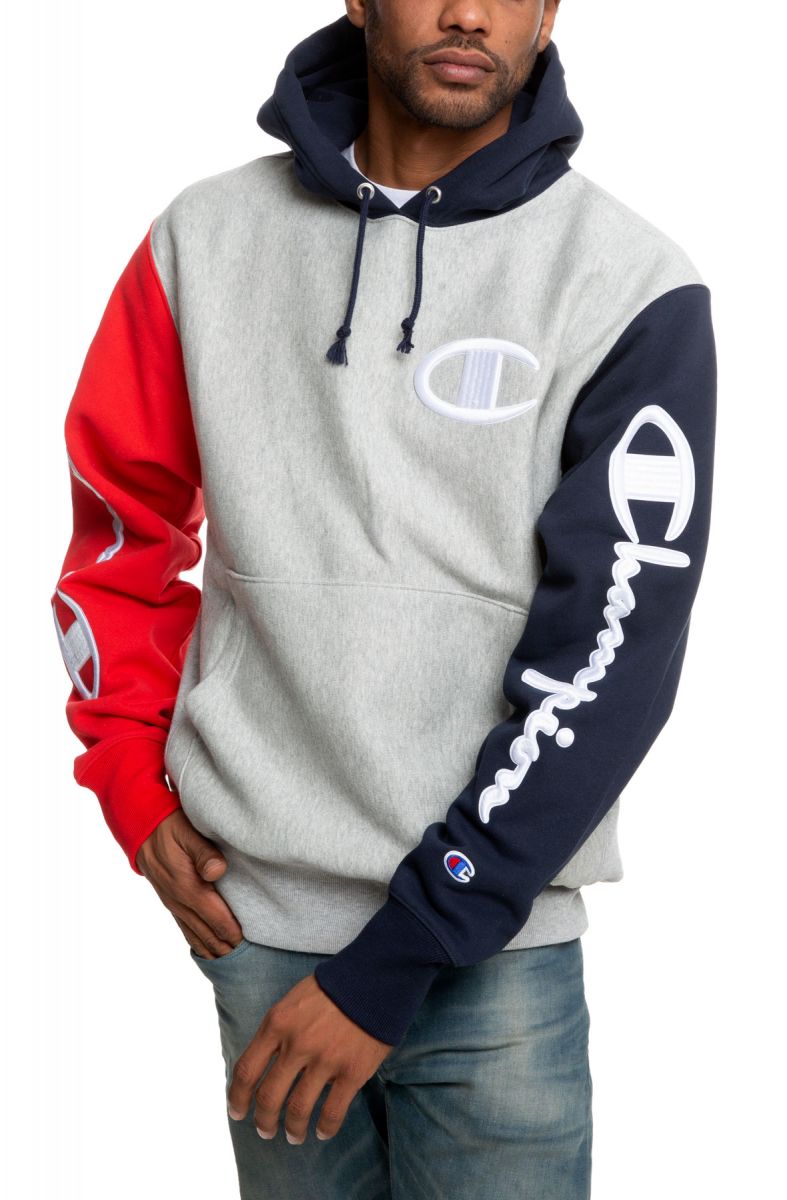 champion colorblock pullover hoodie