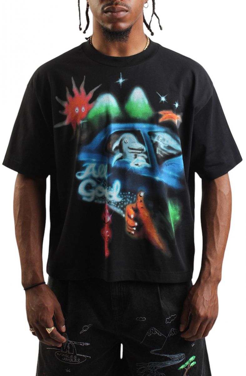 JUNGLES All Good Airbrush T-shirt SS-AG-BLK - Karmaloop