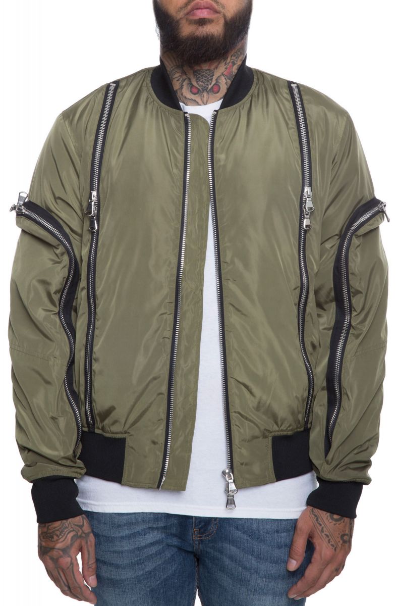 The Karter Collection Bomber Loaded Olive Green