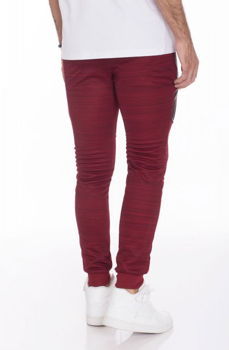 burgundy joggers mens