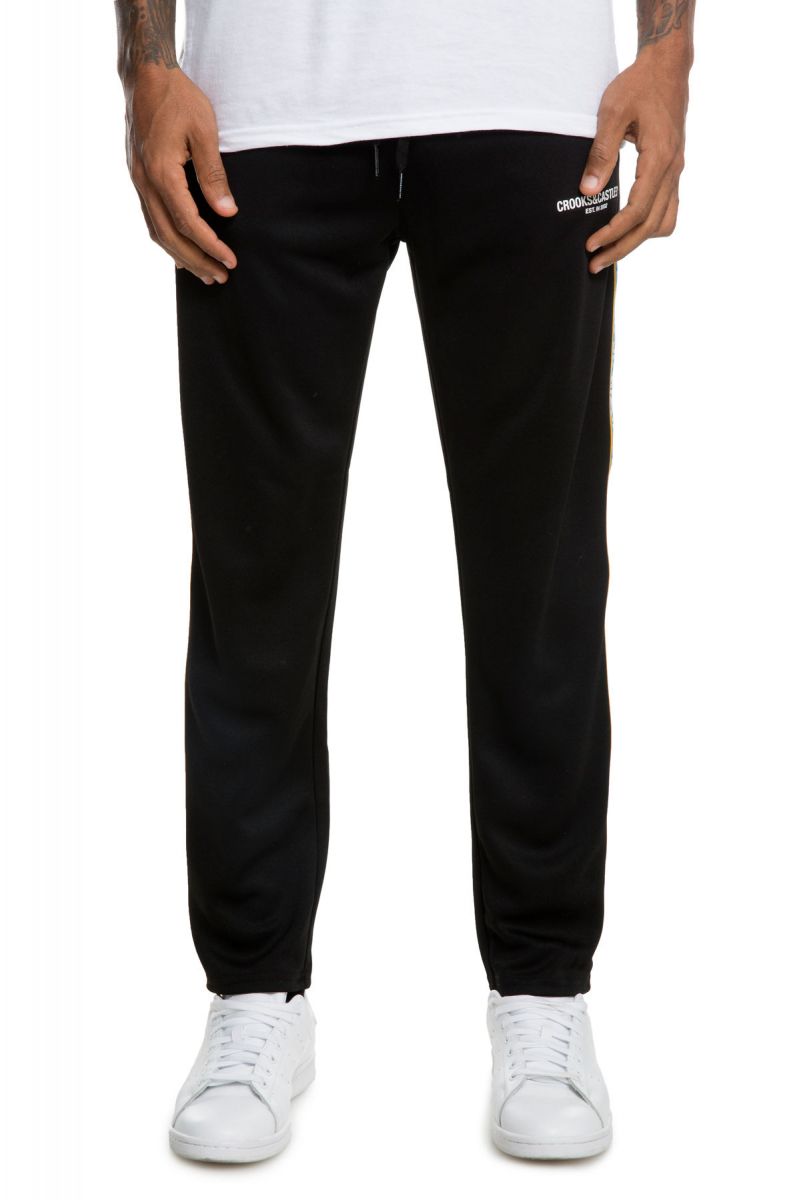 CROOKS AND CASTLES The CNC Track Pant in Black I1870501 - Karmaloop