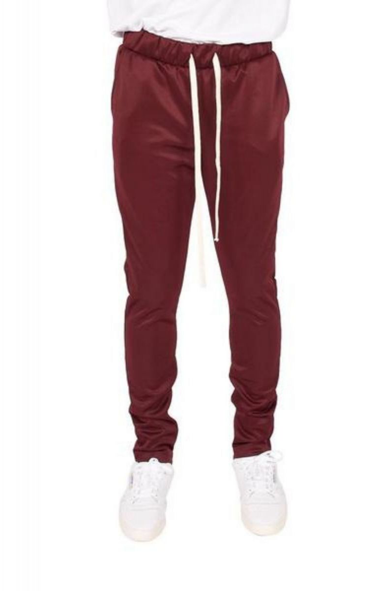 mens burgundy track pants