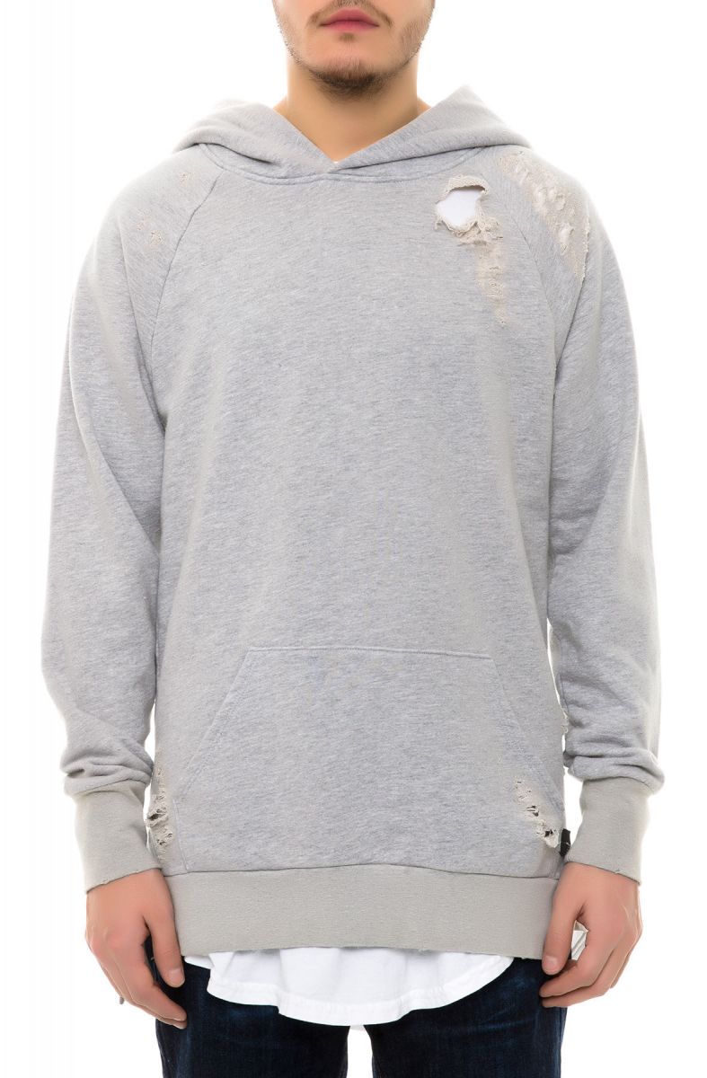 distressed grey hoodie