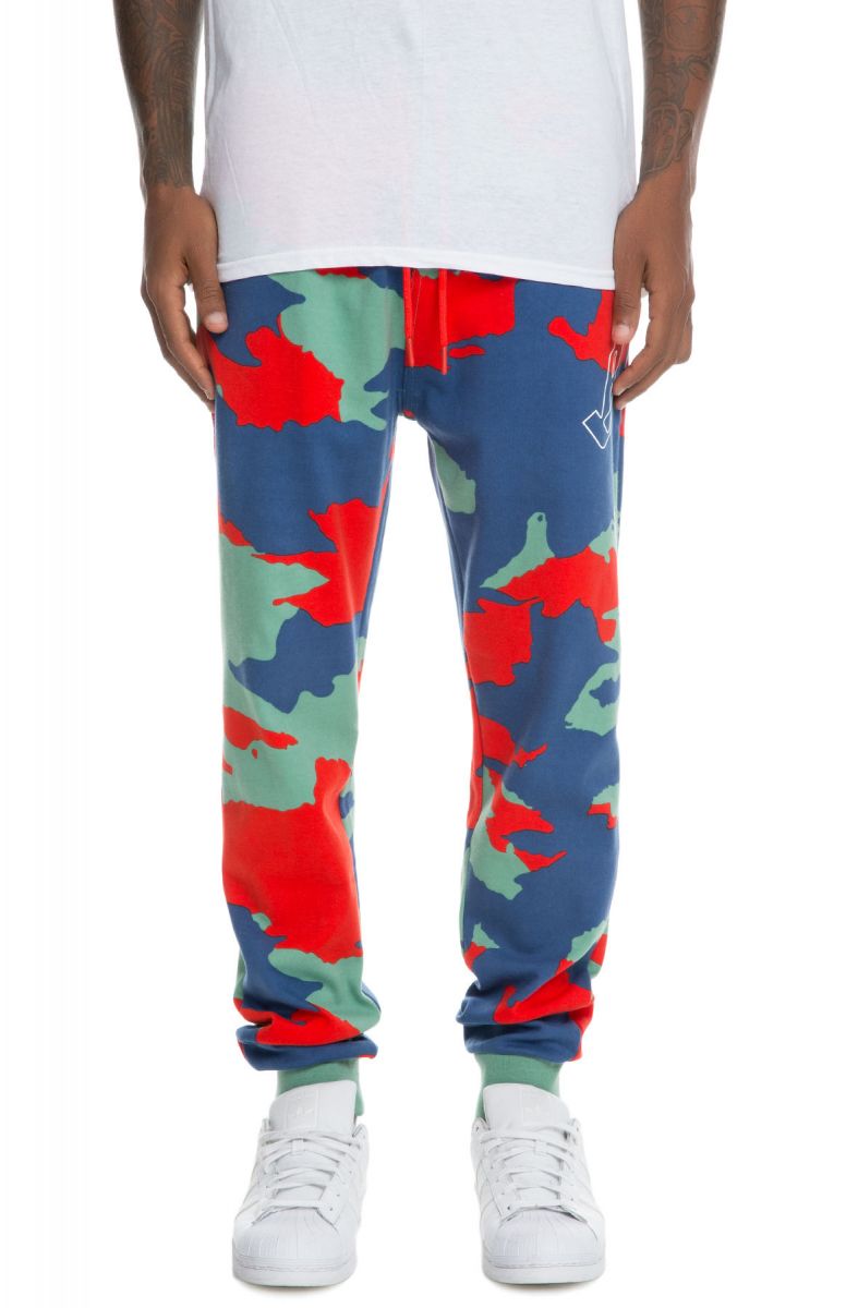 billionaire boys club terra camo joggers in malachite green